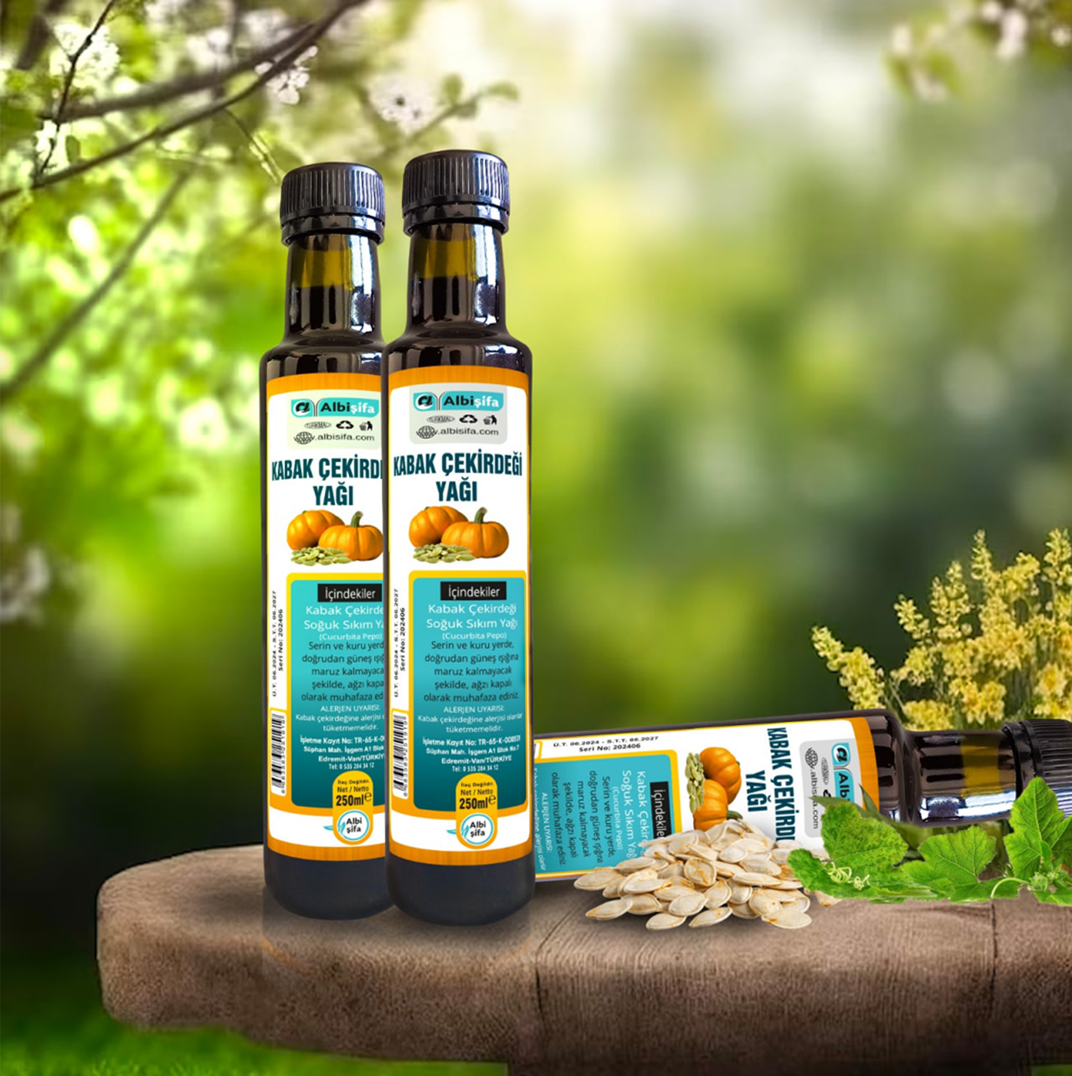 Kabak Çekirdeği Yağı Soğuk Pres 250 ml – İçilebilir, Doğal ve Geleneksel Şifa Kaynağı | AlbiŞifa